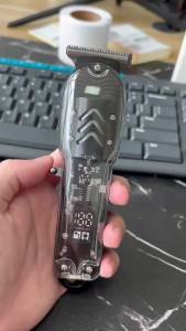Máy Cắt Tóc Điện Chuyên Nghiệp Trong Suốt Dành Cho Nam Sạc USB Lưỡi Dao Thép Không Gỉ Máy Cắt Tóc Quà Tặng Dành Cho Anh Ấy