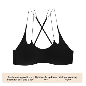 NEIZAIMIMA | Summer Lightweight Breast Gathering Small Chest Narrow Strap No Steel Ring Side Support Anti Sagging Seamless Beauty Back Bra