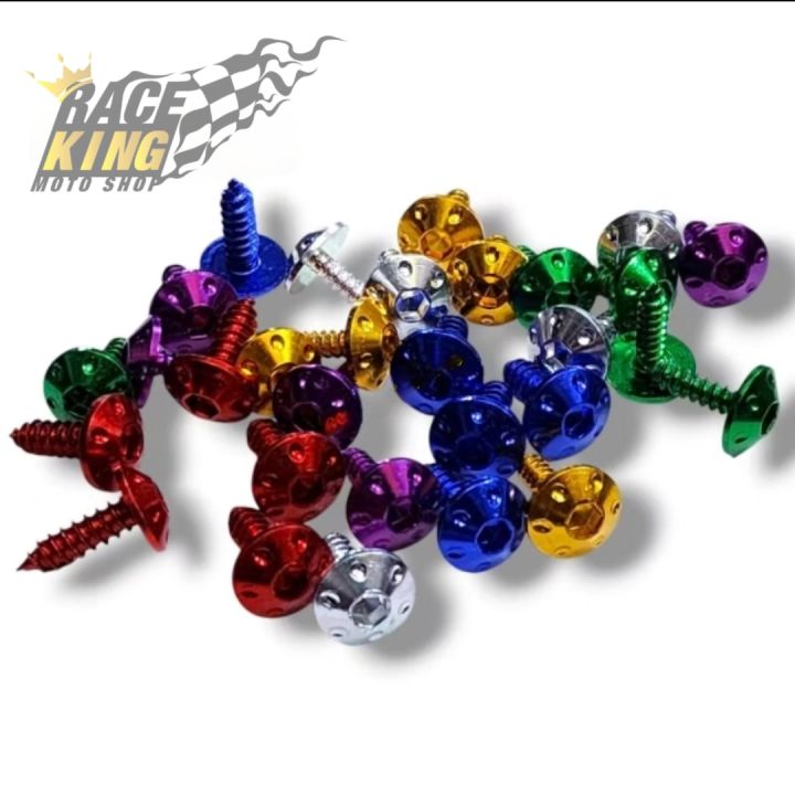 Baut Body Probolt CNC model Bintik (10/20 Biji) HONDA / YAMAHA Universal Beat Mio Vario Scoopy Nmax Aerox Jupiter Nouvo dll