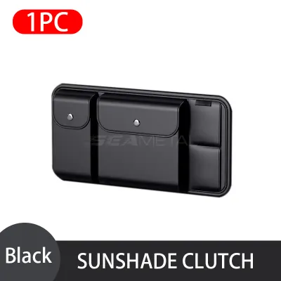 SEAMETAL Luxury Car Sun Visor Organizer Universal Visor Panel Storage Bag PU Leahter Multi-Pocket Auto Storage Pouch Glasses Box