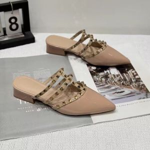 Giày Cao Gót Đế Vuông Mũi Nhọn Đế Bằng Đế Cao Su Thoáng Khí Cho Nữ Mùa Hè Mới Phong Cách Tiên Nữ Giày Cao Gót Đế Vuông