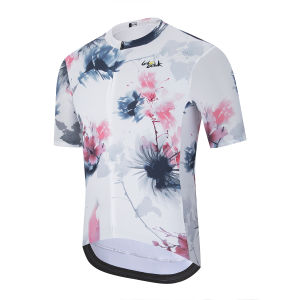 Raudax Men Summer Short Sleeve Cycling Jersey MTB Maillot Chinese Ink Painting Style Bicycle Wear Breathable Cycling Clothing