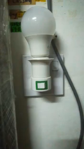 E27 Lamp Holder Switch With Switch LED Lamp Screw Bulb Energy-Saving Light Bulb Holder Lampu Malam Bilik Tidur Bulb Base