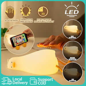 【5Pcs Lucky Bag】JOYCE Lamp Duck light Led Night Light Cute Lying Duck Silicone Table Lamp Mobile Phone Holder Touch Control Patting Switch for Night Reading USB Rechargeable Night Lamp Bedroom Decoration Birthday Gift