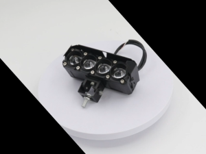2pcs 6 Inch Motorcycle LED Fog Lights 80W 8000LM Dual Color White Amber Driving Auxiliary Pod Light Bar for Motorbike SUV ATV Truck Boat Tractor Forklift