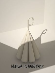 Encora Double Layer Inverted Automatic Umbrella Payung Auto Buka Upside Down Reverse Umbrella UV Block C-Shape Handle 雨伞