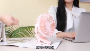 360° Adjustable Mini Clip Fan 5 Speed USB Mini Fan Rechargeable Fan Mini Fan Cooling Fan Clip Desktop USB Kipas Desktop