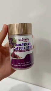 Bellevine Grapeseed Extract 500mg – 60 Capsules | Antioxidant Support | Skin & Heart Wellness Supplement| Immune Support