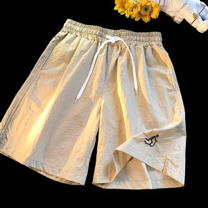 Quần Short Thể Thao Mùa Hè Màu Xanh Lá Cây Phong Cách Mỹ Giản Dị Dành Cho Nam Quần Short Thể Thao Bóng Rổ Cổ Điển Cao Đến Giữa Bắp Chân Thường Ngày