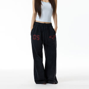 WLNEXT | Vintage Washed Loose Fit Streetwear Sweatpants