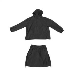 New Casual Sportswear Hooded Jacket Short Skirt Two-Piece Set Women Summer Small Size Sunscreen Thin Fashionable Polyester