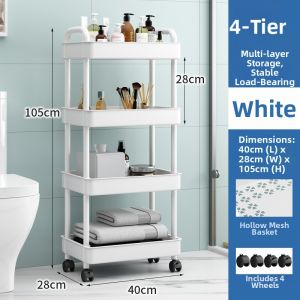 Portable Storage Rack Multi-Layer Trolley