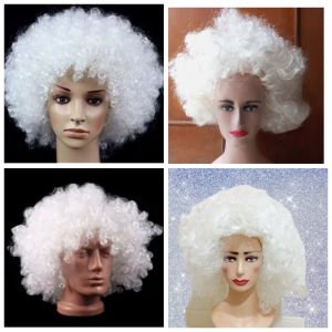 Wig Santa Claus gelombang besar/Wig Putih Santa Claus