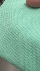 ผ้าเช็ดกระจก ผ้าเช็ดในครัวเรือนขนาด ผ้าวัฟเฟิ้ลไร้ขอบ 40*40 ซม. 300GSM