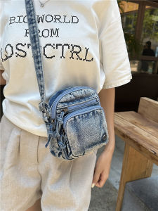 Summer Fashion Soft Denim Crossbody Bag Womens Casual Versatile Mobile Phone Bag New 2025 Korean Style Small Handbag