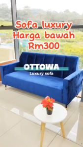 F&F : Ottawa Luxury Sofa Royal Velvet Fabric / sofa 3 seater / sofa 2 seater/ sofa set