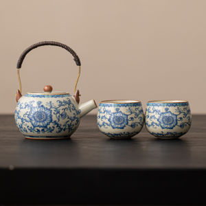 SHANGYANFANG | Luxury Blue and White Tea Set with Teapot Teacups and Tea Tray