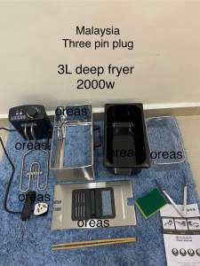 Oreas 1000 Watt 1.5Litre  Home Use Electric Deep Fryer Goreng Minyak Goreng (malaysia plug)