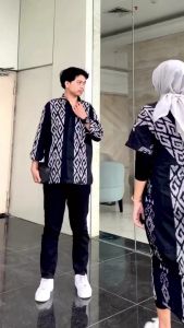 baju couple pasangan kondangan dewasa muslim tenun etnik terbaru