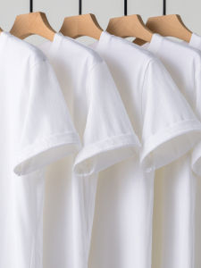 เสื้อยืดคอกลมแขนสั้นผ้าฝ้ายแท้ ทรงหลวม สำหรับผู้ชาย ฤดูร้อน 2025 ระบายอากาศได้ดี ปกติ ปกติ ปกติ