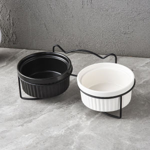 Gốm Sứ Bát Cho Mèo Bát Cho Chó Máy Rửa Chén An Toàn Bảo Vệ Cổ Chống Đảo Ngược Cho Thú Cưng Ăn Đồ Dùng Trong Mùa Hạnh Phúc