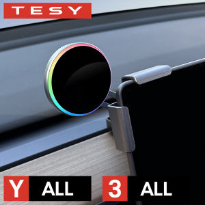 For Tesla Model Y Model 3 S X Cybertruck All Versions Aluminum Car Phone Holder Screen Side Mount Magnetic Wireless Charger 15W