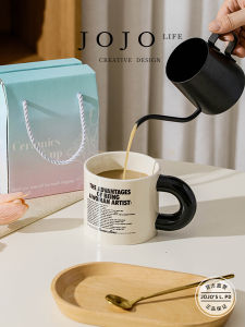 Creative Ceramic Coffee Cup Female Artist Design JOJOS L.PD.Buddha 350ml Single Ear Handle Mug Simple Packaging Chinese Origin