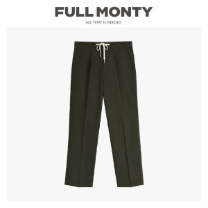 Washed Tencel Mens Loose Casual Pants Green