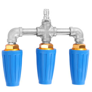 Pressure Washer Triple Turbine Nozzle  360° Rotating Turbo Nozzle Sprayer 4000 PSI With 1/4" Quick Connector