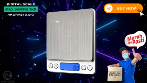 Timbangan Dapur Emas Superior Mini Digital Platform Scale Max 2kg Perhiasan Perak 0.1g - 2000g Weight Scale Multifungsi LCD Back light Akurasi Tinggi Mudah Digunakan Free Battery dan 2 Tray Laz COD Bisa Bayar di Tempat Graha Mart