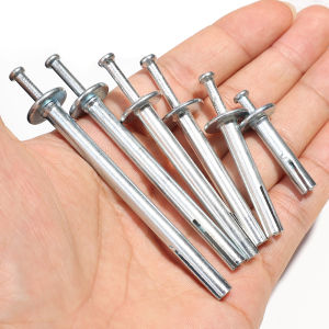 10PCS Hammer Drive Rivet Steel Percussion Expansion Nail Kit Knock Type Tapping Screws for Concrete Walls Furniture Fasteners