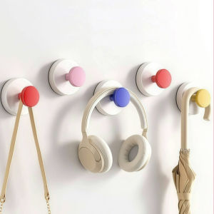 Colorful strong suction cup hook no punching bathroom kitchen hook - movable suitable for keys towels bags dolls