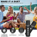 TOYA 303 Bluetooth Speaker With 2 Mic for Family Karaoke  Rhythm-Synced LED Lights Long Battery Life  Perfect Christmas Gift for Parties TWS Wireless and Bluetooth Speakers. 
