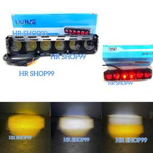 Lampu tembak Laser 6 Mata Mini LiuHJG devil merah 4 mode nyala kuning putih