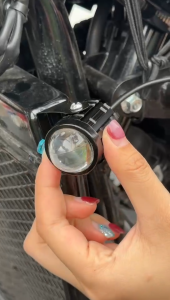 2Pcs Super Bright Motorcycle Light LED Motorcycle Headlight Two-Color Hi/Low Beam Headlight Bulb 10000LM Dual Fisheye Lens Fog Spot Headlamp Motorcycle Driving Light