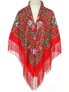 ผ้าพันคอผู้หญิงสไตล์ชาติพันธุ์ ผ้าพันคอสีกลางๆ อบอุ่น ฤดูใบไม้ผลิ ฤดูร้อน ฤดูหนาว ผ้าคลุมไหล่เต้นรำ ผ้าคลุมไหล่แฟชั่น