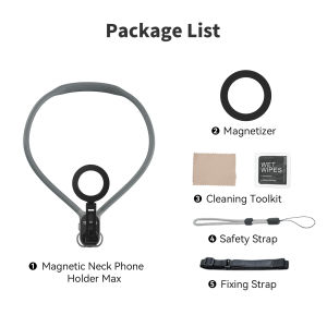 TELESIN Max Magnetic Neck Mount Silicone Quick Release Hold for Iphone 15 14 13 12 11 10 SAMSUNG HUAWEI XIAOMI Phone Accessories