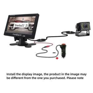 7/5/4.3 Inch Universal Car LCD Monitor Rear View Backup Camera Easy Installation Night Vision Parking Assist for Trucks/Vans.
