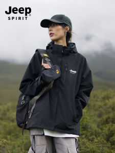 Jeep Spirit 2025 New Womens Three-in-One Outdoor Climbing Jacket Waterproof Mens Outdoor Clothing Durable Breathable
