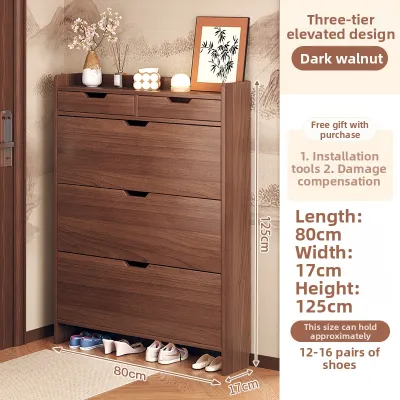 Slim High-capacity Easy-use Shoe Cabinet