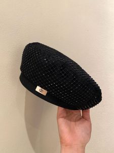 Elegant Black Beret Hat Spring Autumn New Style Retro Painter Cap Face Slimming Versatile Name Lady Trendy Fashion Accessory