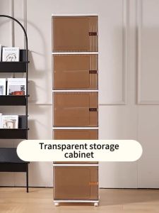 LaMoison 1/2/3/4/5 Layers Multipurpose Foldable Storage Box With Wheel Stackable Cabinet Organizer Wardrobe Food Storage - SC05