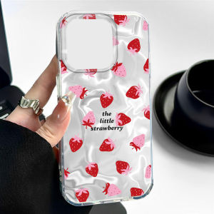 เคสโทรศัพท์ลายผลไม้น่ารัก เชอร์รี่ สำหรับผู้หญิง สาวๆ ใช้กับ Samsung Galaxy A56 A55 A16 A07 A17 A26 A54 A15 A13 A36 A25 A35 A14 A34 A12