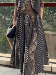 Korean Style High Waist Casual Mini Skirt Womens Autumn New plus Size Universal Umbrella Skirt Meat Covering Fashionable