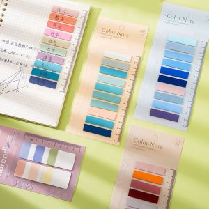 200sheets Retro Morandi Color Index Sticky Notes Loose-Leaf Colorful Memo Pad Lable Bookmarks Sticker School Office Supply