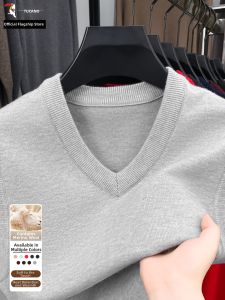 TUCANO | Solid Color Warm V-neck Knitted Sweater Vest