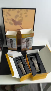Kemei KM-1708 KM-1710 Professional LCD Electric Hair Clipper SET USB Rechargeable Hair Trimmer Barber Cutter Rechargeable 0mm Trimmer