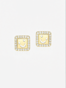 Luxury Smile Diamond Earrings 14K Gold