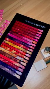 Vendeeni B17 Flash On Diamond Gel Nail Polish 18color Gel color 新品甲油胶碎钻胶猫眼一笔上色密度高饱和美甲持久彩色指甲牢固1btl 15ml free color chart