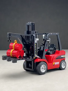 Đồ chơi xe nâng công trình đa năng phiên bản hợp kim phun sương tự động nâng hạ có nhạc và đèn